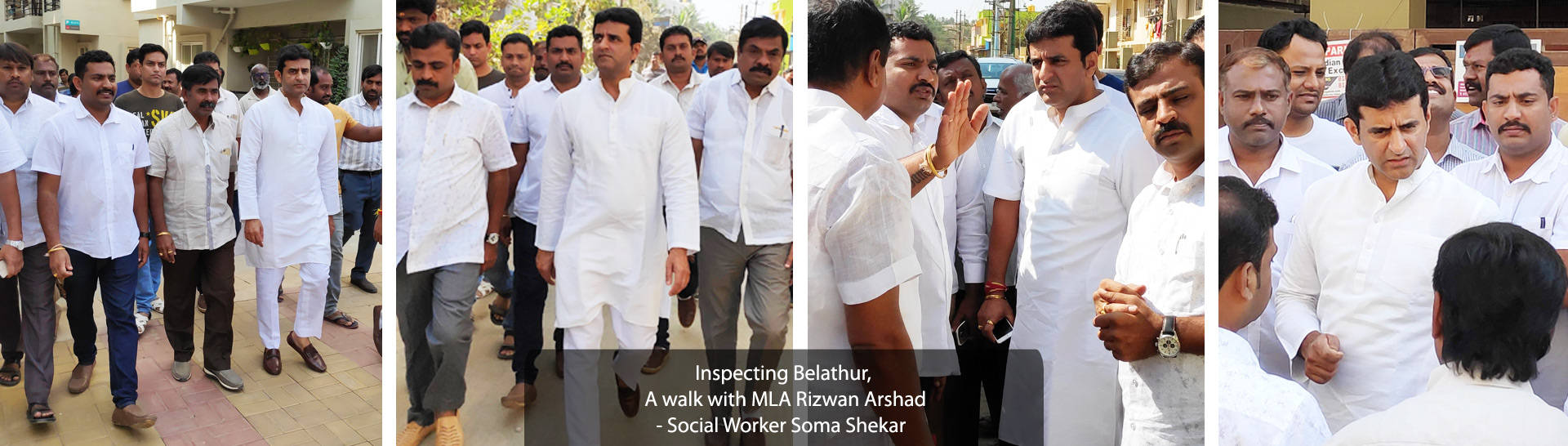 Inspecting Belathur A Walk with MLA-Rizwan-Arshad-Shamanna-Soma-Shekar